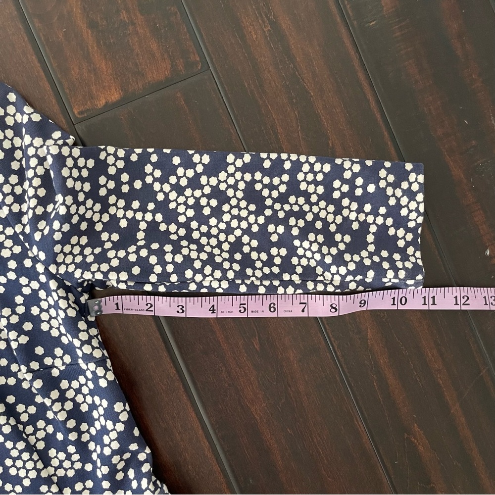 Boden Lined 3/4 Sleeve Dress, Navy & White, with Pockets. Size 4 US / 8 UK. - Picture 10 of 10